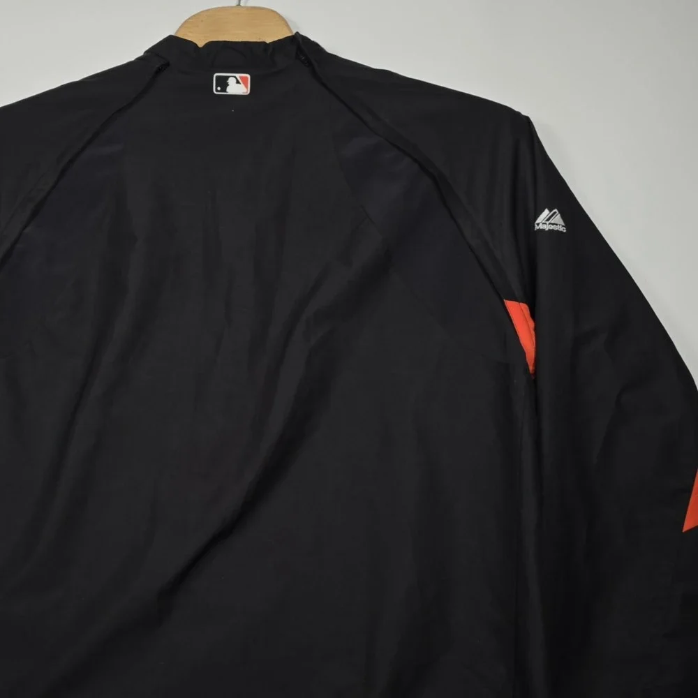 San Francisco Giants Majestic Authentic Jacket Men XL Convertible Sleeve 1/4 Zip